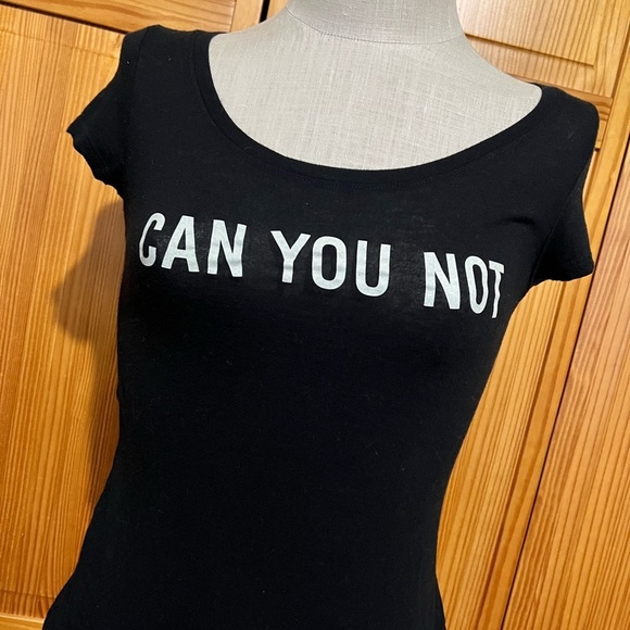 Express XS Black Graphic T-shirt Cotton Modal Blend Soft Fabric Scoop Neck - Picture 4 of 8